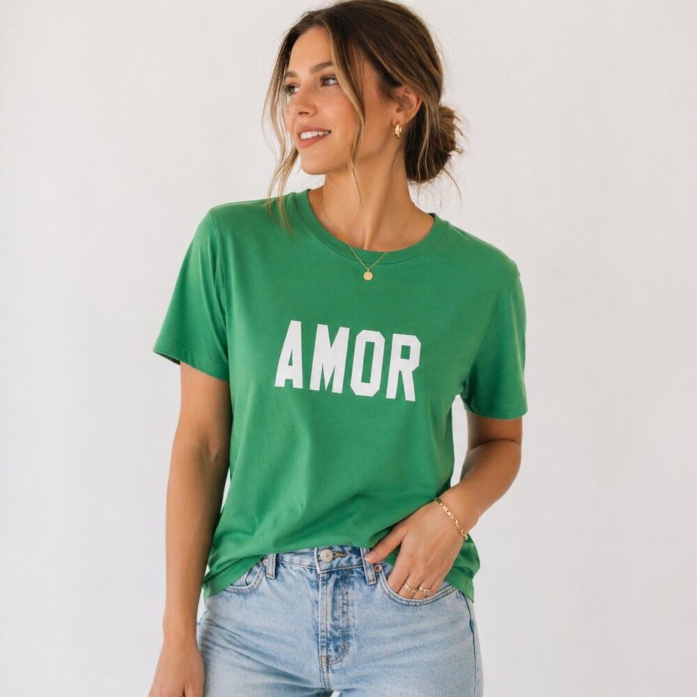 On 34th Green Amor Graphic Short Sleeve Tee Sz L